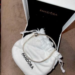 Sliver Pandora charm bracelet